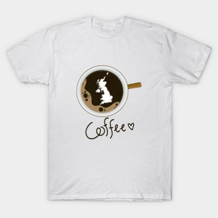 Coffee Love UK Digital Drawing T-Shirt